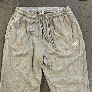 Nike Light Grey Sweatpants with White Swoosh